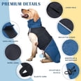 thumbnail image 2 of Chaqueta para Perro Impermeable para Perros con Abertura de arnés y Tira Reflectante, Ropa Impermeable Ajustable con Cierre de Gancho y Bucle, -Negro XL, 2 of 5