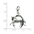 thumbnail image 2 of Sterling Silver Horse and Shoe With Lobster Clasp Charm - 4.8 Grams - Measures 33x23mm, 2 of 2