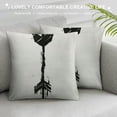 thumbnail image 3 of Chilfamy Arrow Throw Pillow Cover Adventure Awaits Quote Decoration Home Decorative Throw Pillow Case Cushion Cover for Sofa Couch, 18x18in, 3 of 5