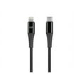 thumbnail image 1 of Monoprice Apple MFi Certified Lightning to USB Type-C and Sync Cable - 6 Feet - Black, Kevlar-Reinforced, Rapid Charge, Compatible  with Apple iPhone, 1 of 2