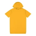 thumbnail image 4 of XIAONU Mens Raglan Sleeve Hooded Tee Fitted Short Sleeve Hooded Pullover Shirt Quickdry Athletic Gym Tees, 4 of 4