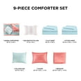 thumbnail image 5 of Regency Heights Queen Size Comforter Set, 9-Piece Bed in a Bag Queen, Coral Bedding Sets with Sheets, Bed Skirt for College Dorm, 5 of 9