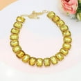 thumbnail image 4 of Rhinestone Gemstone Choker Collar Necklace for Women Sparkly Colorful Emerald Neck Chain Statement Necklace, 4 of 6