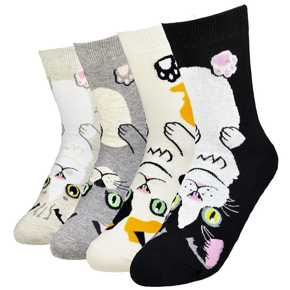 JJMax Women's Cats and Dogs Tickle Tummies Socks