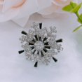 thumbnail image 2 of Elegant Rotating Crystal Ring Shiny Multiple Snowflake Shape Ring Christmas Gift For Women, 2 of 2