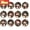 A, variant on STPToys 12Pcs Christmas Ornaments 12PC DIY Painting Kits Wooden Snowman Santa Claus Letter Angel Hanging Decorations Craft Set for Xmas Tree Holiday Party Indoor Home Decor