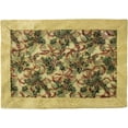 thumbnail image 2 of Holly Ribbon Holiday Christmas Sheer Gold Placemats 14"W X 20"L, Set of 4, 2 of 4