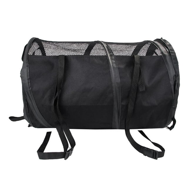 Bolsa plegable para perros y mascotas, para coche, tela Oxford, para cachorros, gatitos, ligera Negro_l jinwen Portador de caja suave plegable