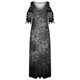 thumbnail image 4 of Vestido largo Odeerbi Maxi Moda Verano Estampado Casual Cuello Pico Encaje Manga corta, 4 of 5