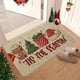 thumbnail image 4 of Felpudo navideño de terciopelo con diseño de árbol de Navidad | Alfombra de entrada de poliéster antideslizante con diseño de taza de café y caja de regalo | Felpudo de bienvenida para interiores y, 4 of 6