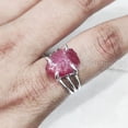 thumbnail image 2 of AAA Natural Ruby Ring, Rough Ruby Gemstone Ring, July Birthstone, 3 Plain Band, 925 Sterling Silver, Womens Ring, Christmas, Thanksgiving, Handmade, Statement Jewelry, Raw Gemstone Jewelry, 2 of 5