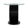 thumbnail image 4 of Furniture of America Table d'Appoint Ronde en Verre Noir, 4 of 5
