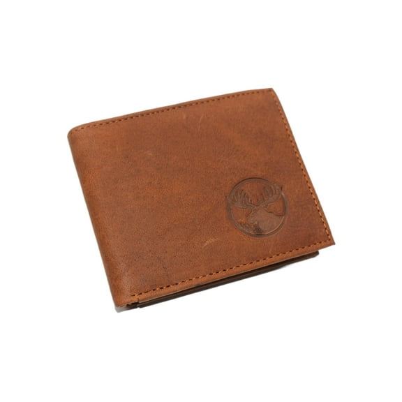 Marshal RFID Blocking Moose Genuine Leather Bifold Trifold Wallet for Men Gift Bifold
