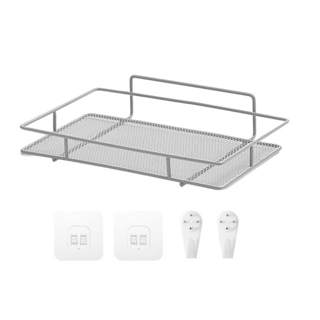CSChome Hollow Design Router Shelf Wall-mounted Rack Organizer Shelf - No-drill, Hollow Out Design, Strong Load Bearing Storage Rack for Home Supplies