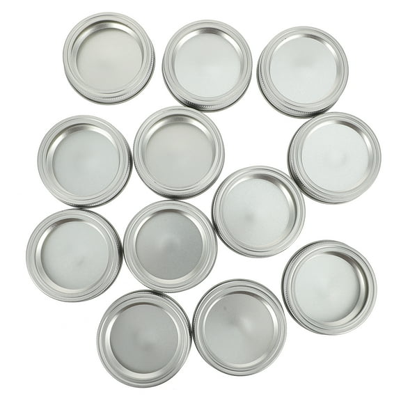 Pungan Canning Jar Lids 12 Regular Mouth Canning Jar Lids & Rings - Silver,2.95"X2.76"X0.71"