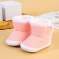 thumbnail image 3 of Ketyyh-chn99 Baby Girls Boys Booties Kids Shoes Baby Boys Girls High Top Ankle PU Leather Sneakers Soft Rubber Sole Oxford Anti-Slip Toddler Wedding Dress Shoes Pink,5, 3 of 5