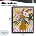 thumbnail image 4 of Stupell Industries Eclectic Boho Flowers on Pink Stripes Black Floating Frame Canvas Art, 25 x 31, by Creative Studio, 4 of 8