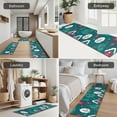 thumbnail image 5 of Dark Teal Christmas Village Pattern Kitchen Rugs Sets Of 3,Kitchen Runner Rugs Non Skid Washable,Decorative Kitchen Floor Mats for Kitchen,Sink,Laundry,17"x30"+ 17"x47" + 17"x59", 5 of 6