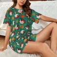 thumbnail image 4 of Fotbe Cartoon Turkey Conjunto de Pijama Estampado para Mujer, 2 Piezas, Ropa de Dormir con Camiseta de Manga Corta y Shorts Suaves-3X-Large, 4 of 6