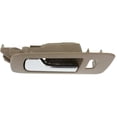 thumbnail image 4 of Driver Side Front Interior Door Handle Compatible with 2005-2011 Cadillac STS Beige Bezel Chrome Lever With Lock Button 10370352 V Base Platinum OE Replacement Inside Handle Direct Fit, 4 of 5