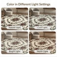 thumbnail image 7 of ODIKA 8'x10' Washable Area Rug Vintage Garden Blooms Central Focus Ornate Foliage Accent Frame for King Size Bedroom Under Bed, Master Suite, Non-Shedding, Easy Care, 7 of 7