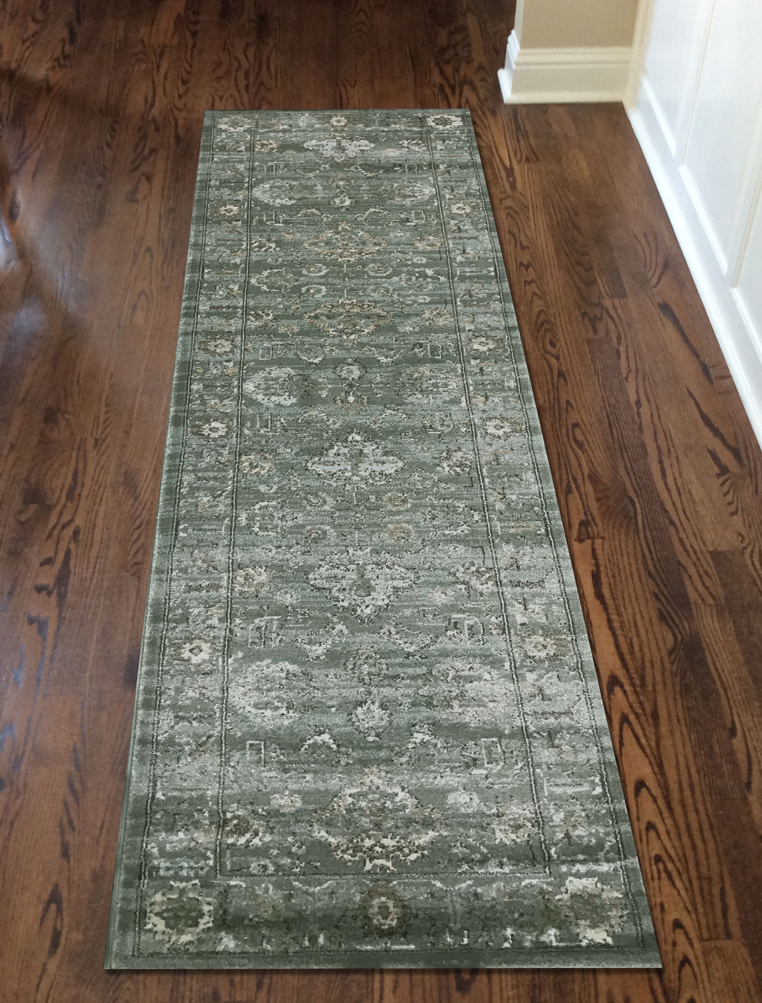 Radici 3562 Costa Traditional Green Vintage Distressed Area Rug (2'2"x7