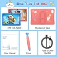 thumbnail image 5 of Kids Tablet, Android 15 Tablet for Kids 10.1 inch Ouad-Core with Case, 64GB 1TB TF Card Expandable for Toddler Children, Parental Control, Dual Camera, WiFi,Gift, PINK, 5 of 10