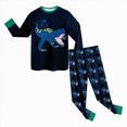 thumbnail image 5 of CAUYDYLittle Boy Comy Pajama Set Cotton Dinosaur Print Sleepwear Long Sleeve Top Pants Set Pjs(L101-Black,2-3 Y), 5 of 9