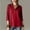 *Red, variant on ClodeEU Women's Linen 3/4 Sleeve Crewneck Button Shirt with Side Slit,Solid Color Casual Summer Top Army Green,Women's Plus L