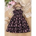 thumbnail image 2 of Vestido VARMILO 2-3 años Negro con flores rosas, 2 of 6