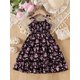 thumbnail image 2 of Vestido VARMILO 6 años negro con flores rosadas, 2 of 6