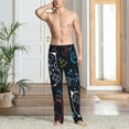 thumbnail image 2 of Susaid Joystick Gamepad Print Mens Pajama Pants Set Sleep & Lounge Pants, PJ Bottoms with Pockets and Button Fly-Medium, 2 of 6