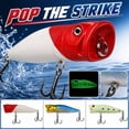 thumbnail image 2 of Topwater Popper Fishing Lure, ABS Material Internal Beads 2.87 in 10g Long Casting Lifelike Bait to Catch Bass Outdoors Freshwater Saltwater Tackle Gear Tool., 2 of 6