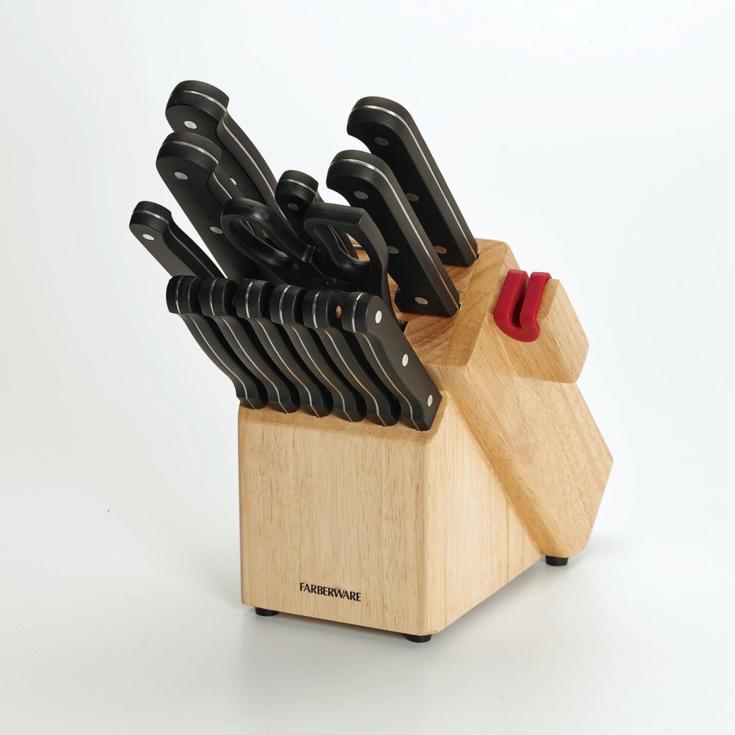 Farberware 14-Peice EdgeKeeper Knife Set w/ Built-In Sharpener