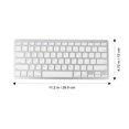 thumbnail image 3 of Teclados de tamaño completo portátiles de escritorio hebreo inalámbricos blancos electrónicos ABS trabajo oficina, 3 of 6