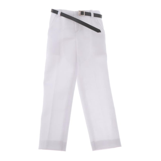 Pantalones clásicos masculinos Zulema 1/6 de tela aptos para muñecas de 12 pulgadas color blanco