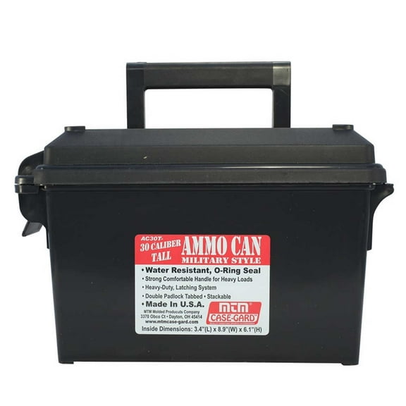 MTM Ammo Can Tall 30 Caliber Polymer Black
