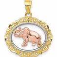 thumbnail image 1 of 10K Two-Tone Elephant Charm (22 X 21) Made In United States 10c1026, 1 of 5