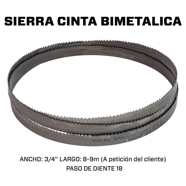 (8 a 9 metros) Segueta sierra cinta bimetalica 3/4" x 0.035” LENOX 18 PDD