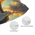 thumbnail image 3 of Pofeuu Golden Cloud Winged Dog Print Polyester Microfiber Plush Pillowcases, Super Soft and Cozy Pillow Case Covers with Envelop Closure（Pillow core not included）-20"x30", 3 of 6