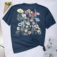 thumbnail image 5 of Aloohaidyvio Graphic T Shirts for Women,Summer Women's Boho Flower Crew Neck T Shirt 2024 Spring Vintage Flowers Printed Shirt Colorful Wildflower Casual Botanical Tops Tee, 5 of 6