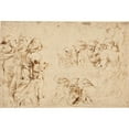 thumbnail image 3 of Peter Paul Rubens 18x13 Black Modern Framed Museum Art Print Titled - Three Groups of Apostles in a Last Supper (1600-1604), 3 of 5