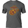 thumbnail image 3 of 7.62 Design USMC Eagle Globe & Anchor 'Distressed' Men's T Shirt Large Grey, 3 of 4