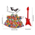 thumbnail image 2 of FastXmas Porch Goose Outfits Decorations, Rock Music Style Goose Clothing Set Include Guitar or keyboard and Sunglasses and Clothing ,Porch Goose Costume for Geese Statue Patio Yard Decor, 2 of 5