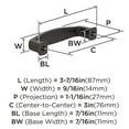 thumbnail image 3 of Amerock Franklin 3 inch Center-to-Center Oil-Rubbed Bronze Cabinet Pull, 10 Pack, 3 of 4