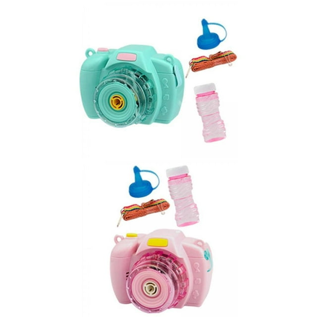 de 2 Que Soplan Burbujas, de Juguetes Portátiles de Agua Y Jabón, Juguetes de de Plástico Hugo Soplador de burbujas de cámara