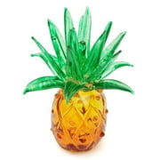 Pineapple Blown Glass Animal Figurines Clear Art Glass Collectible Gift