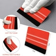 thumbnail image 3 of HAHDAXIA Felt Vinyl Squeegees 2 Pcs Hard Red Squeegee Scraper Tool Kit for Crafts Car Wrap Window Tint Wallpaper Glass Film Application, 3 of 6