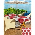thumbnail image 3 of Outdoor Tablecloth Hydrangea Flowers Rectangle Patio Tablecloths 60x84, Waterproof Outside Table Cloths with Umbrella Hole and Zipper, Red Grey Floral Summer Table Cover for Outdoor Tables Garden, 3 of 5