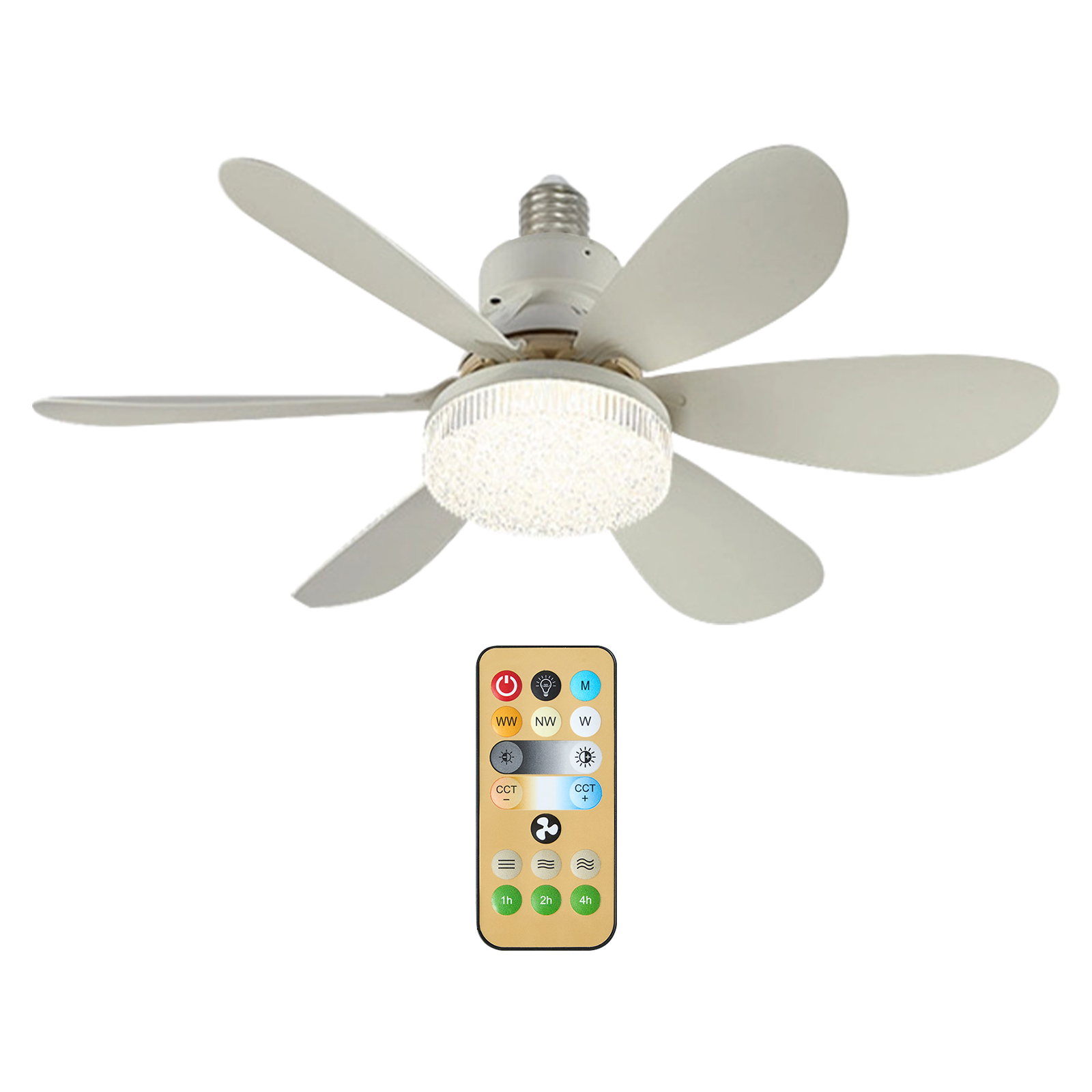 Fan Lamp,Remote Dimmable Kids Dimmable Kids Room Fan Remote Dimmable Led Fan Remote Kids Room Bedroom - image 5 of 6